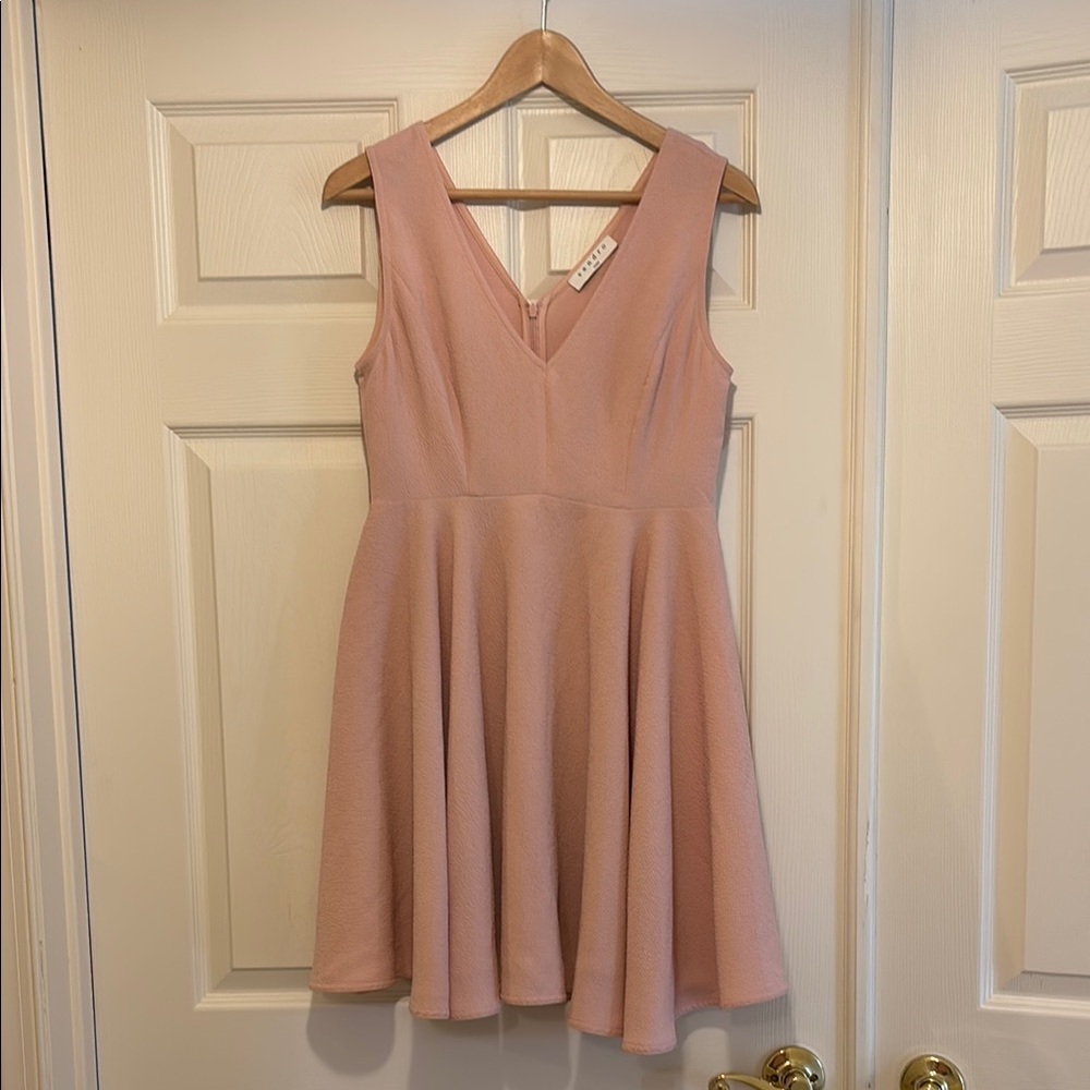 Sandro Pink A-line Sleeveless Mini Dress